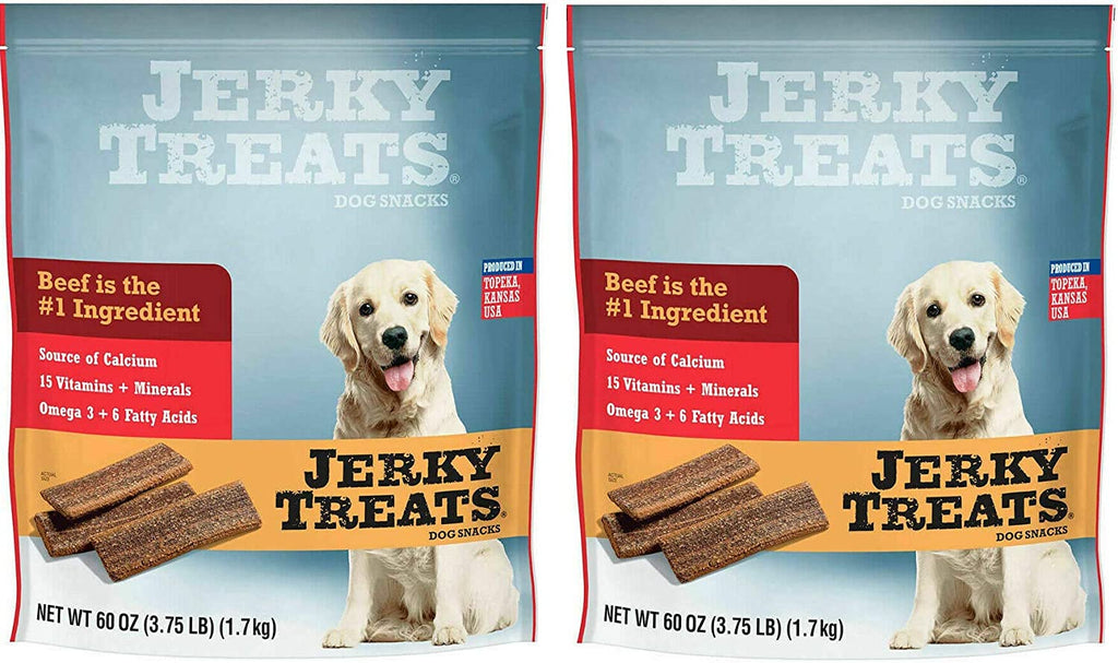 Jerky Treats American Beef Dog Snacks 60 Oz, 2-Count