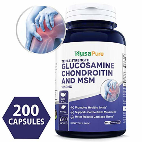 NusaPure Glucosamine Chondroitin MSM 1850mg 200 caps