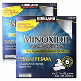 Kirkland Signature Hair Regrowth Treatment Minoxidil Foam for Men, 12 X 2.11oz (12 Month Supply)