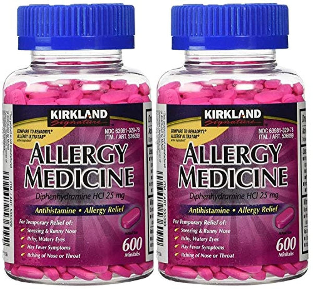 Kirkland Signature Allergy Medicine - 600 Minitabs (2 Pack)