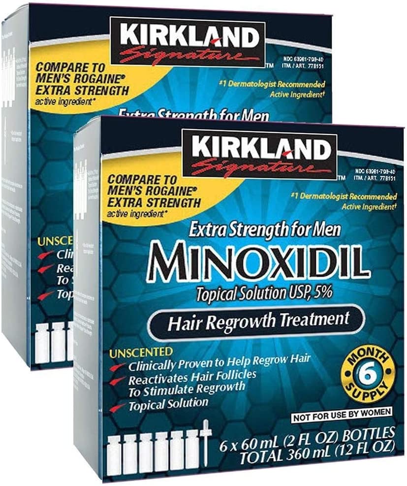 Kirkland Minoxidil 5 percent Extra Strength Hair Regrowth for Men, 12 Months